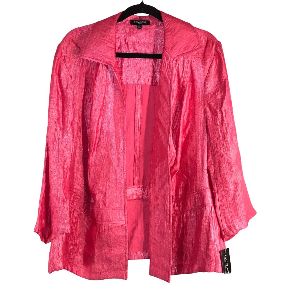 Silky Satin Bubblegum Pink Open Jacket